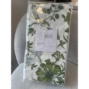 Ballard Designs Jardín Toile Bedskirt King Size 100% Cotton 15" Drop NEW